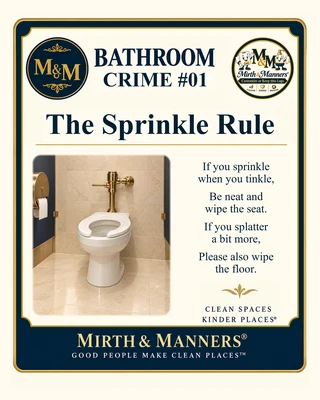 Bathroom Crime #01: The Sprinkle Rule