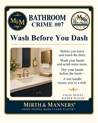 Bathroom Crime #07: Wash Before You Dash