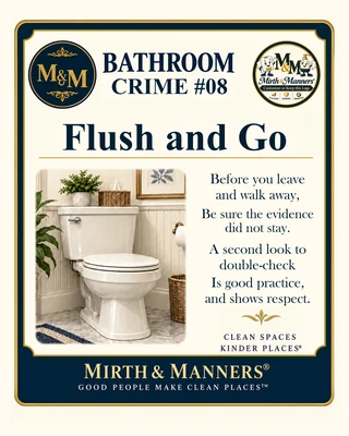 Bathroom Crime #08: Flush and Go